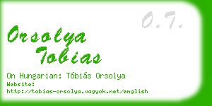 orsolya tobias business card